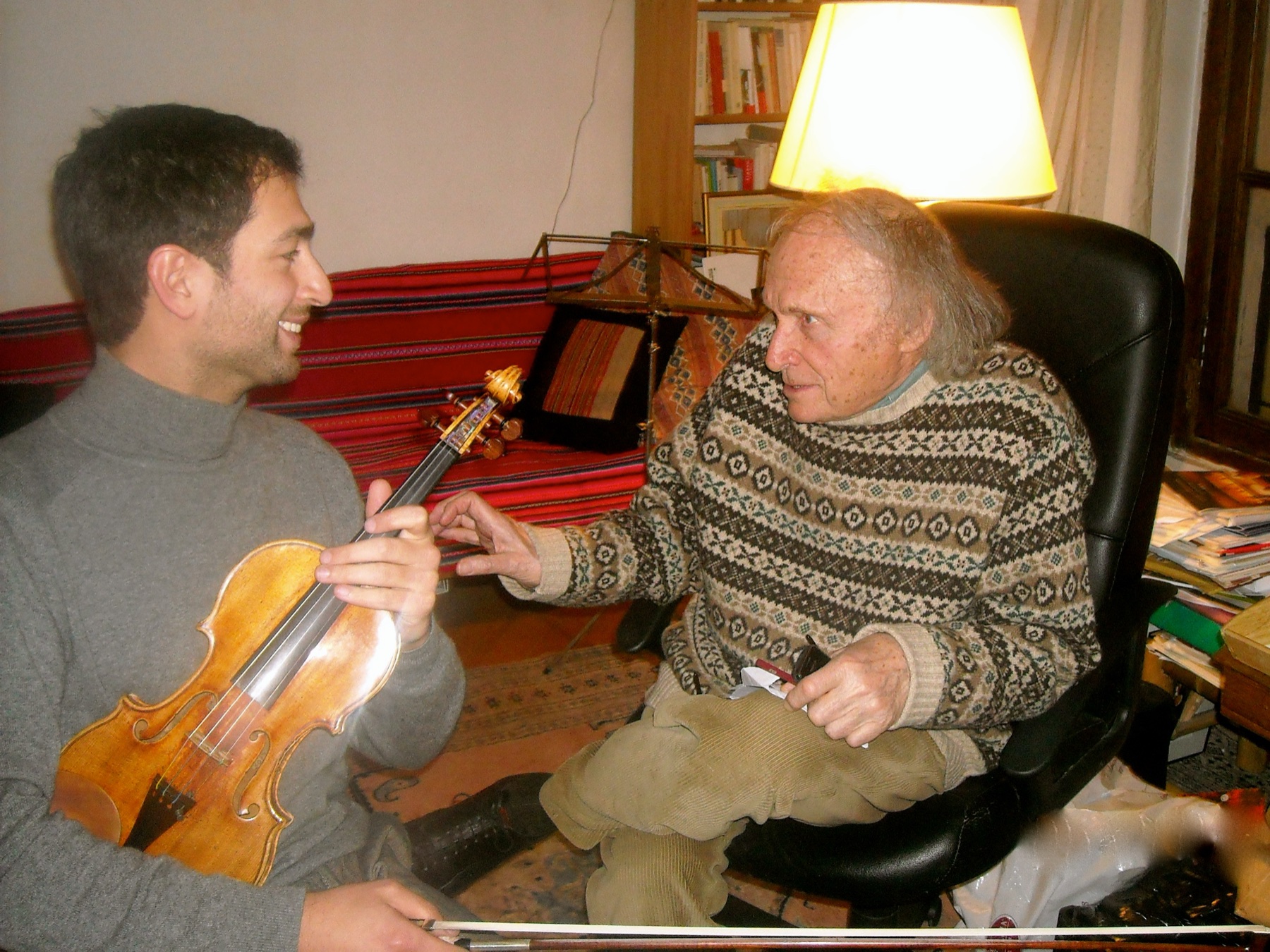 With Ivry Gitlis and Stradivari